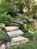 landscaping work - steps in garden